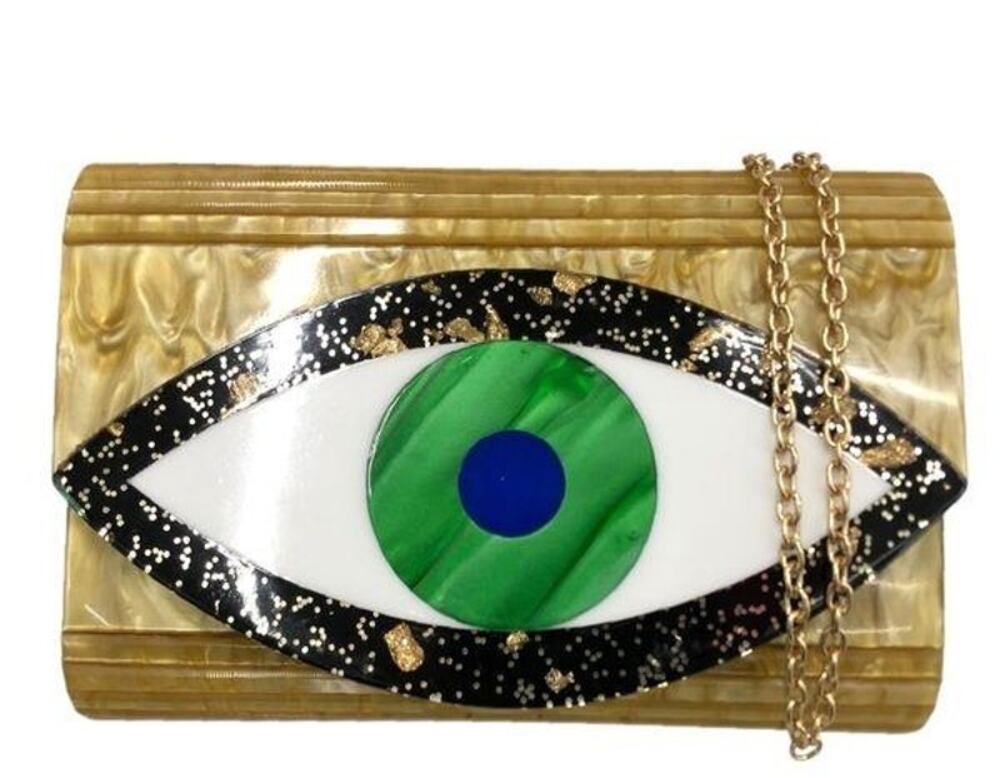 Kurt Geiger London Eye Party Envelope Acrylic Clutch Bag